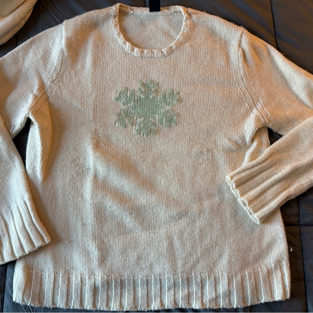 GAP Mint Snowflake Sweater XXL